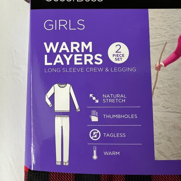 CUDDL DUDS Girls 2 Piece Thermal Set Long Sleeve Crew & Leggings NWT Size XS - Picture 5 of 7